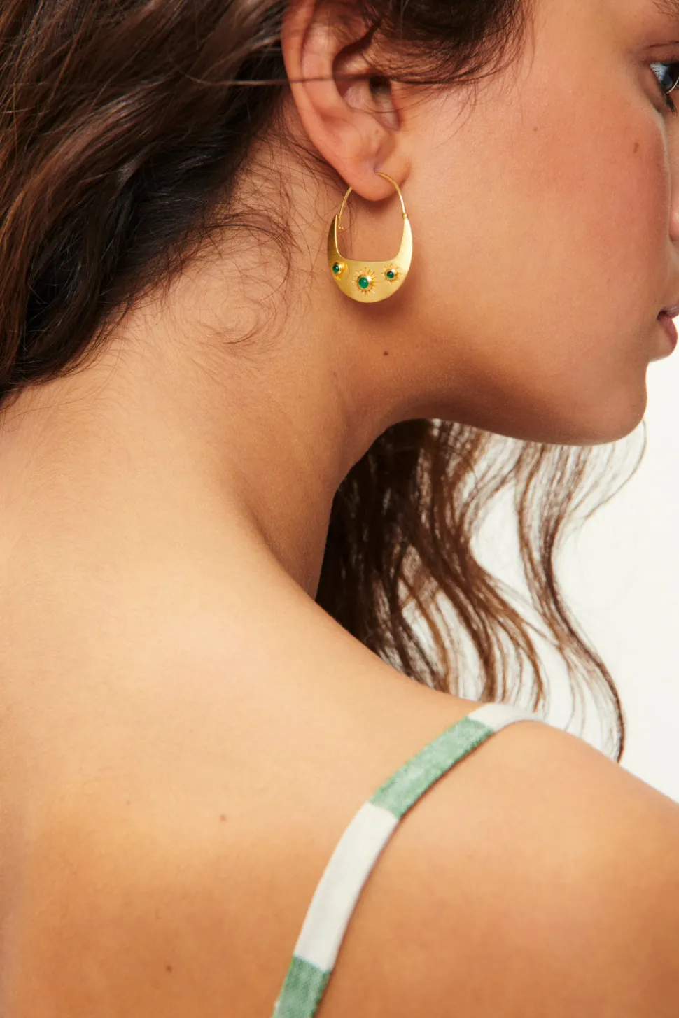 Boucles D'Oreilles Pampa Onyx Vert