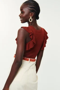 Boucles D'Oreilles Panelle Or/Pecan