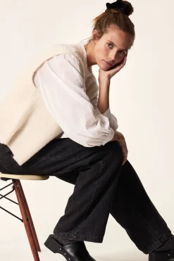 Gilet sans manches Achille Ecru