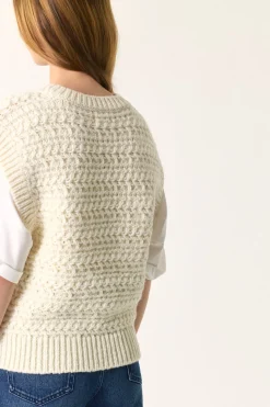 Pull sans manches Astrid Creme