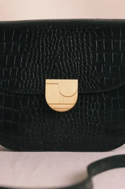 Sac Lenny croco Noir