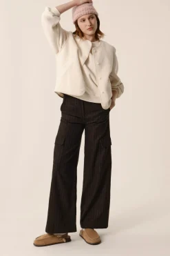 Veste maille sans manches Zlata Creme